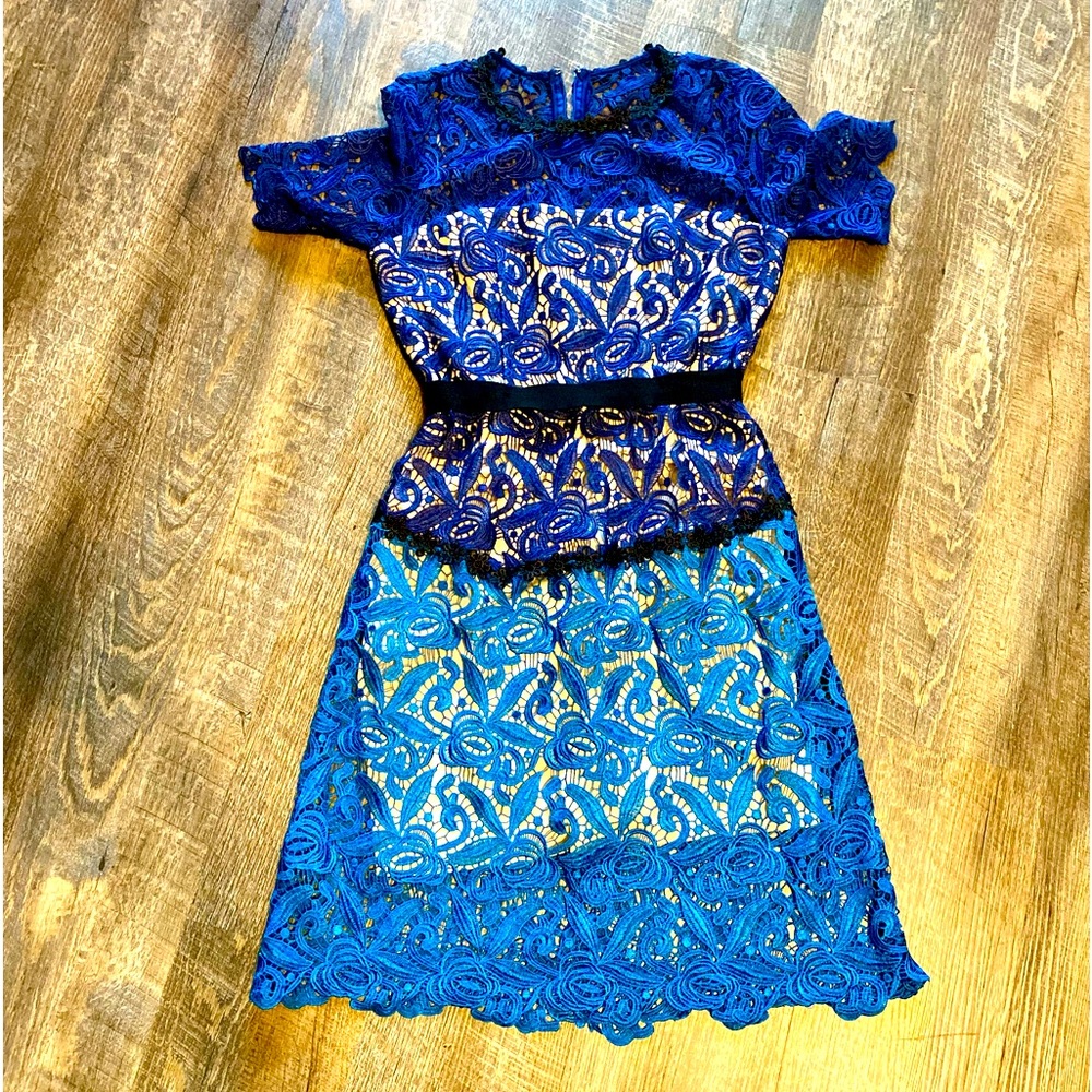Jax Black Label teal and blue Dress